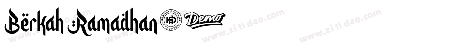 Berkah Ramadhan字体转换
